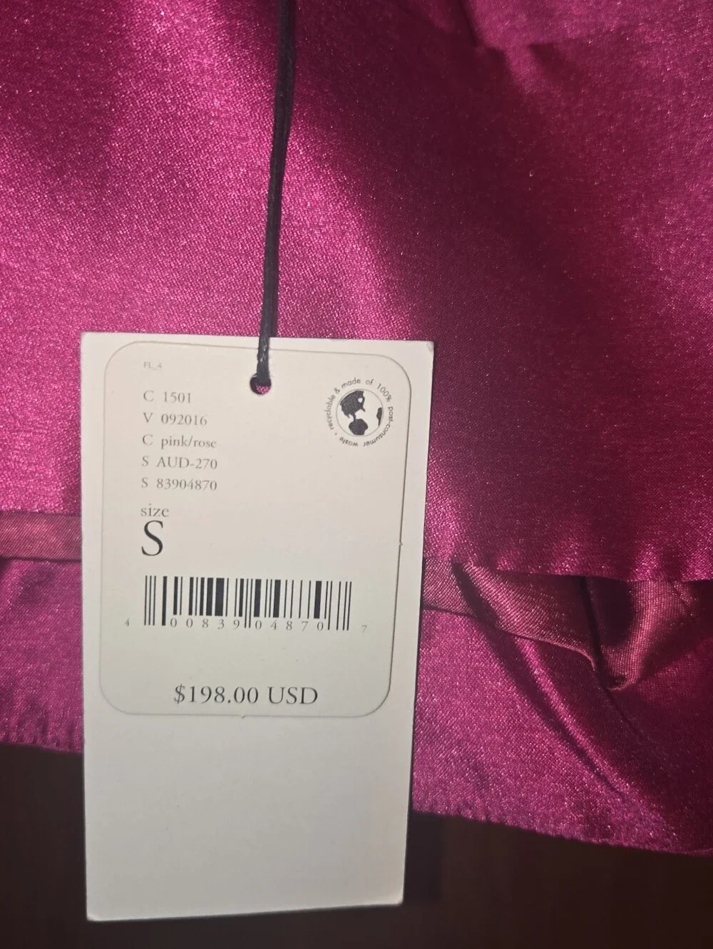 NWT Free People Audette Rowan Pink Bow One-Shoulder Crop Top